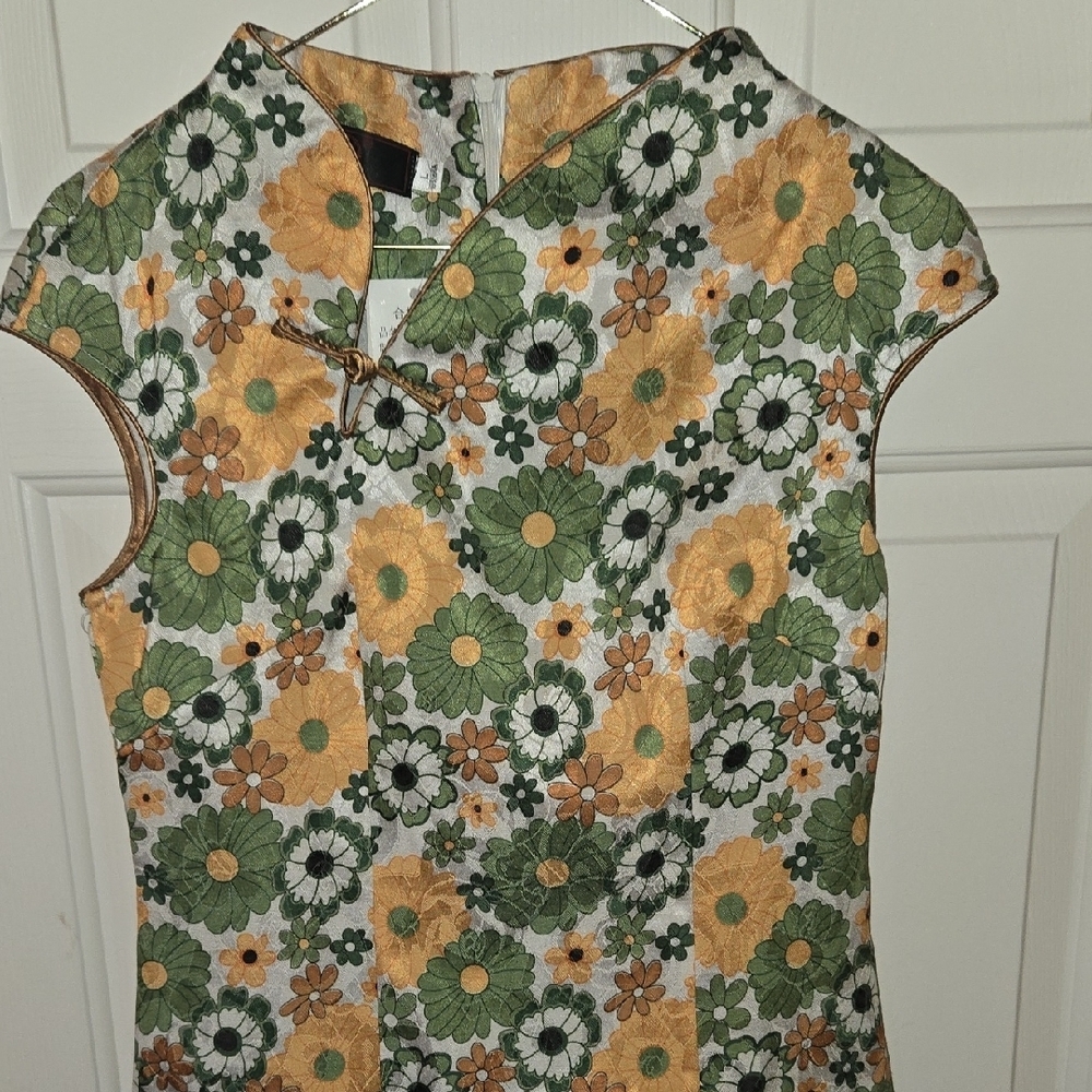 NW JAPANESE TAGS L KIMONO BEAUTIFUL CRAFTSMANSHIP tied knotting front/zip back - Picture 5 of 15